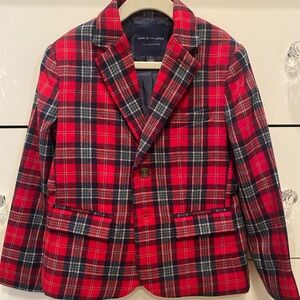 Janie and Jack Boy’s Size 6 Plaid Blazer